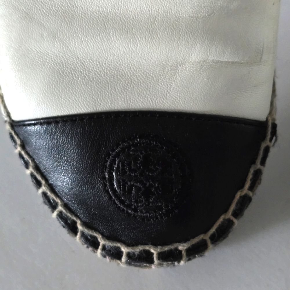 Tory Burch Leather ColorBlock Flat Espadrille Shoes Size 5 - Picture 6 of 12